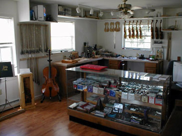Gregoire's violin shop not only offers violins, violas and cellos handcrafted by a Vermont violin maker but also a full line of accessories.